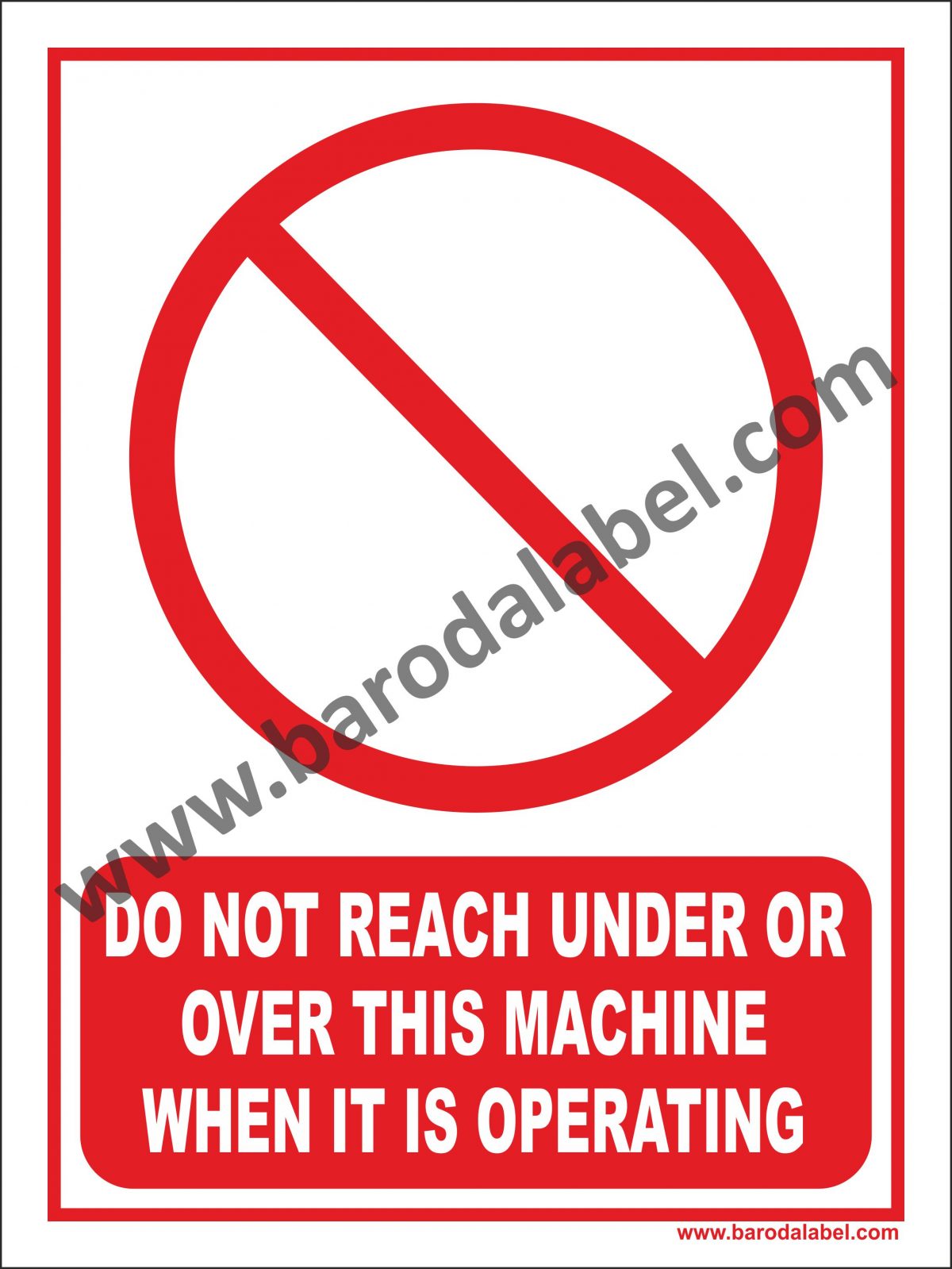 Prohibition Sign - Baroda Label Mfg. Co.