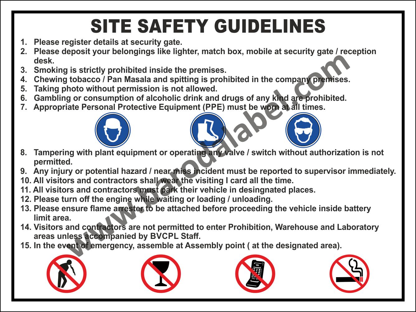 Safety Instruction/Rules